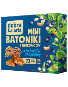 Mini batonik z nerkowcami o smaku a'la muffin jagodowy 6x 17 g | Dobra Kaloria