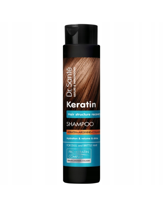 Szampon do włosów keratin + arginine + collagen 250 ml | Dr. Sante