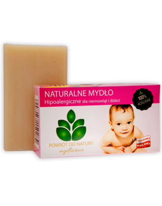 Naturalne mydło hipoalergiczne dla dzieci i niemowląt 100 g | Powrót do Natury