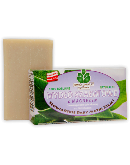 Naturalne mydło szałwiowe z magnezem 100 g | Powrót do Natury