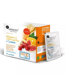 Witamina C 1000 mg Plus z cynkiem 30 saszetek | Aliness