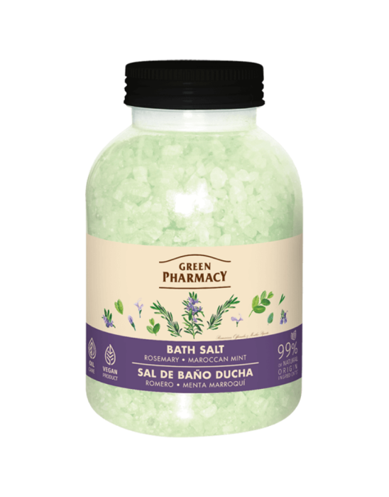 Sól do kąpieli rozmaryn i marokańska mięta 1 kg | Green Pharmacy