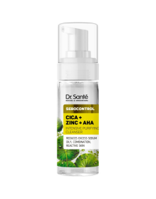 Pianka do mycia twarzy intensywnie oczyszczająca cica + zinc + aha 150 ml | Dr. Sante