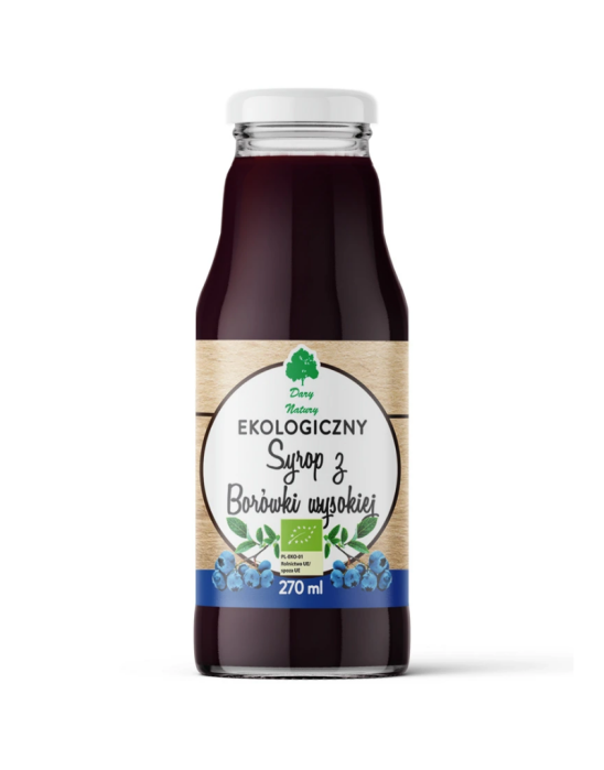 Ekologiczny syrop z borówki wysokiej 270 ml | Dary Natury