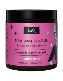Myjący peeling cukrowy magnolia i różowy pieprz 220 g | Laq