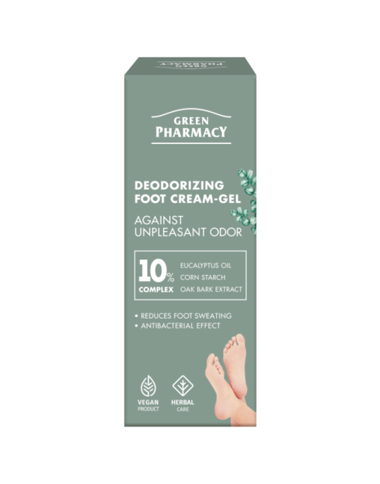 Dezodorujący krem-żel do stóp przeciw nieprzyjemnemu zapachowi 75 ml | Green Pharmacy