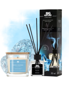 Zestaw relaksujący inspirowany zapachem Mugler-Angel – świeca sojowa 150 g & dyfuzor patyczkowy 50 ml | Big
