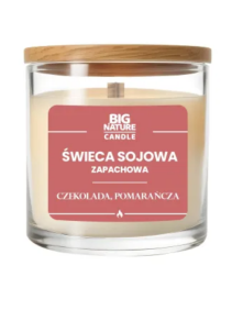 Świeca sojowa czekolada, pomarańcza 155 g | Big Nature