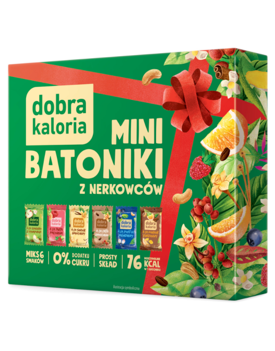 Mini batoniki z nerkowców mix smaków 6x17g | Dobra Kaloria