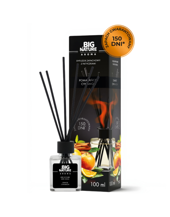 Dyfuzor zapachowy pomarańcza - cynamon 100 ml | Big Nature