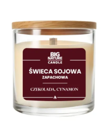 Świeca sojowa czekolada, cynamon 155 g | Big Nature