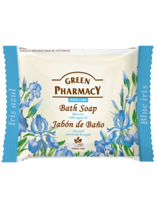 Mydło toaletowe niebieski irys i olej arganowy 100 g | Green Pharmacy