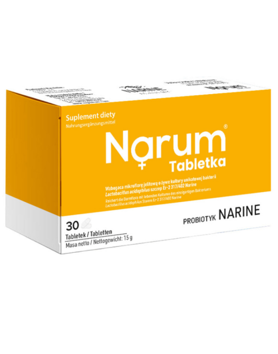 Tabletka probiotyk na zdrowy żołądek 30 kaps | Narum