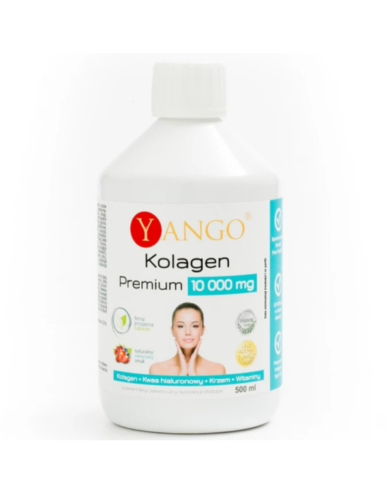 Kolagen premium 10 000 mg smak truskawkowy 500 ml | Yango