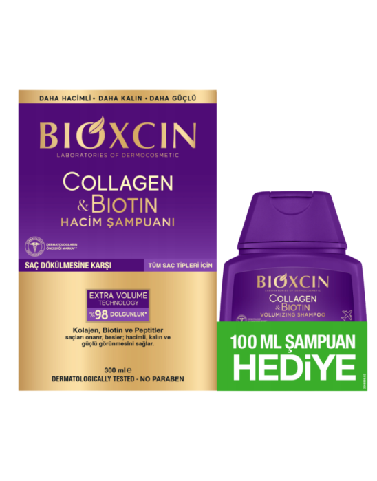 Szampon collagen & biotin 300 ml + 100 ml | Bioxcin