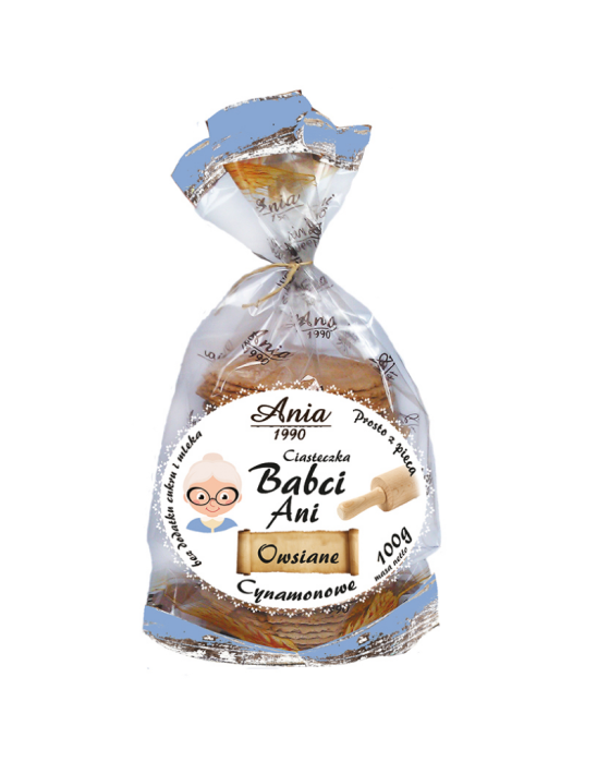 Ciasteczka Babci Ani owsiane z cynamonem 100 g | Ania 1990