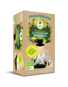 Ekologiczna herbatka z korzeniem mniszka w piramidkach 15x3g | Dary Natury