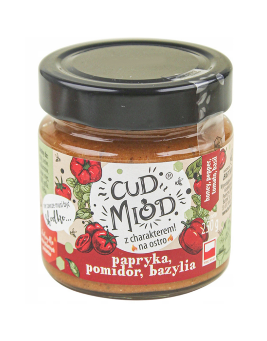 Cud miód na ostro papryka, pomidor, bazylia 250 g | Sądecki Bartnik