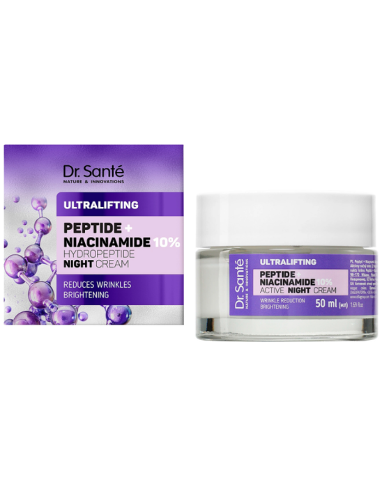 Krem do twarzy na noc peptyd + niacynamid 50 ml | Dr. Sante