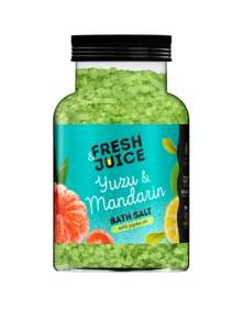 Sól do kąpieli z olejem jojoba yuzu i mandarynka 700 g | Fresh & Juice