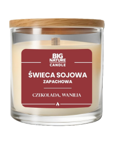 Świeca sojowa czekolada, wanilia 155 g | Big Nature