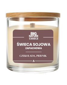 Świeca sojowa czekolada, piernik 155 g | Big Nature