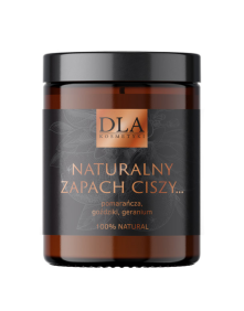 Świeca sojowa naturalny zapach ciszy pomarańcza, goździki i geranium 130 g | Kosmetyki DLA