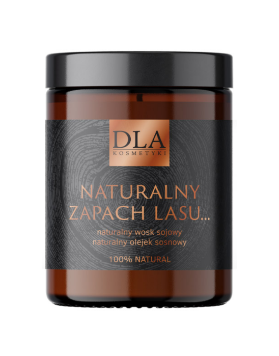 Świeca sojowa naturalny zapach lasu sosna 130 g | Kosmetyki DLA