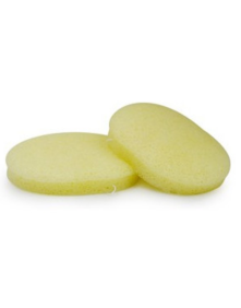 Gąbka konjac do twarzy owalna cytryna 8 x 7 cm średnicy | Bebevisa