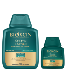 Szampon regenerujący keratin & argan 300 ml + 100 ml | Bioxcin