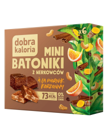 Mini batonik z nerkowcami o smaku a'la piernik korzenny 6x 17 g | Dobra Kaloria