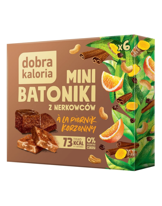 Mini batonik z nerkowcami o smaku a'la piernik korzenny 6x 17 g | Dobra Kaloria