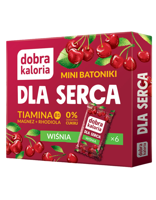 Mini batoniki dla serca wiśnia 6x17g | Dobra Kaloria