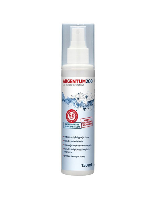 Srebro koloidalne niejonowe 50 ppm 150 ml | Argentum200