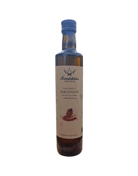 Olej lniany 500 ml | Manufaktura Zbąszyńska