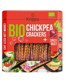 Bio krakersy z ciecierzycy z burakiem i chili 80 g | Krippu