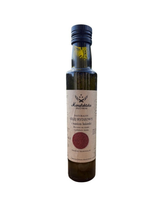 Olej rydzowy z nasion lnianki 250 ml | Manufaktura Zbąszyńska