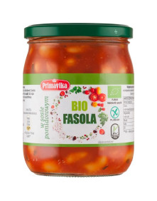 Bio fasola w sosie pomidorowym 440 g | Primavika