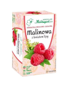 Herbatka owocowo-ziołowa malina z kwiatem lipy 20 szt | Herbapol Wrocław