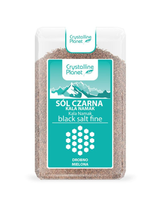 Sól czarna drobno mielona 600 g | Bio Planet