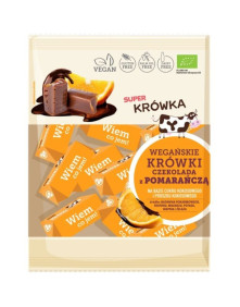 Wegańskie krówki czekolada z pomarańczą 150 g | Super Krówka