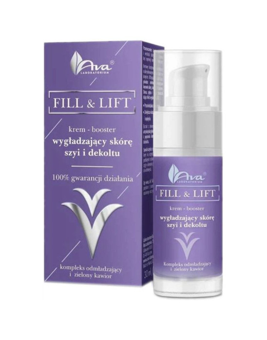 Fill & lift krem-booster wygładzający skórę szyi i dekoltu 30 ml | Ava Laboratorium