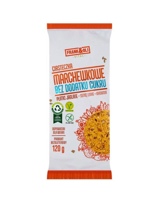 Ciasteczka marchewkowe bez dodatku cukru 120 g | Box