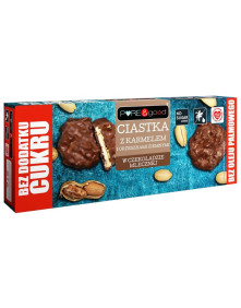 Ciasteczka z karmelem i orzeszkami ziemnymi w czekoladzie mlecznej 128 g | Pure & good