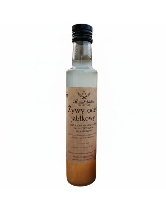 Żywy ocet jabłkowy 250 ml | Manufaktura Zbąszyńska