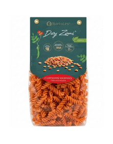 Makaron świderki z czerwonej soczewicy 250 g | Bartolini