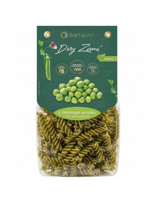 Makaron świderki z zielonego groszku 250 g | Bartolini