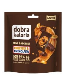 Mini batoniki orzeszki & czekolada 6 szt | Dobra Kaloria