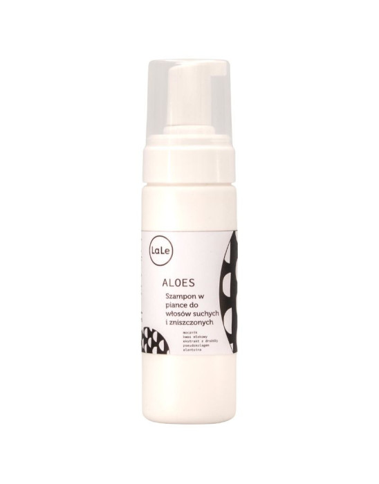 Szampon w piance do włosów suchych i zniszczonych aloes 150 ml | La-Le