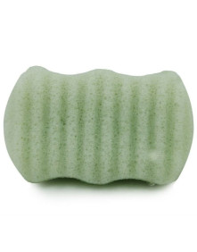 Gąbka konjac - fala zielona herbata 10x6 cm 1 szt | Bebevisa